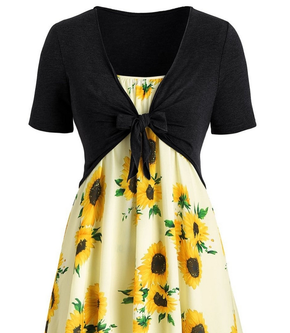 summer sunflower dress